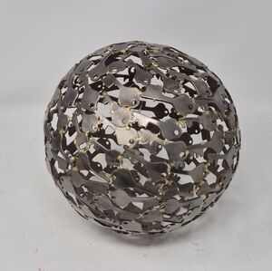 Metal Key Sphere Sculpture